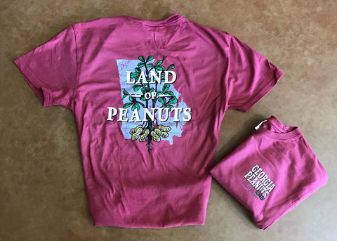 Georgia Peanuts "Land of Peanuts" Merlot T-shirt