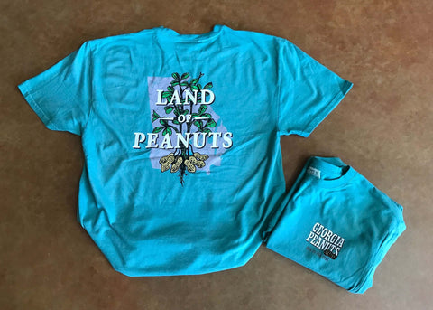 Georgia Peanuts "Land of Peanuts" Peacock T-shirt