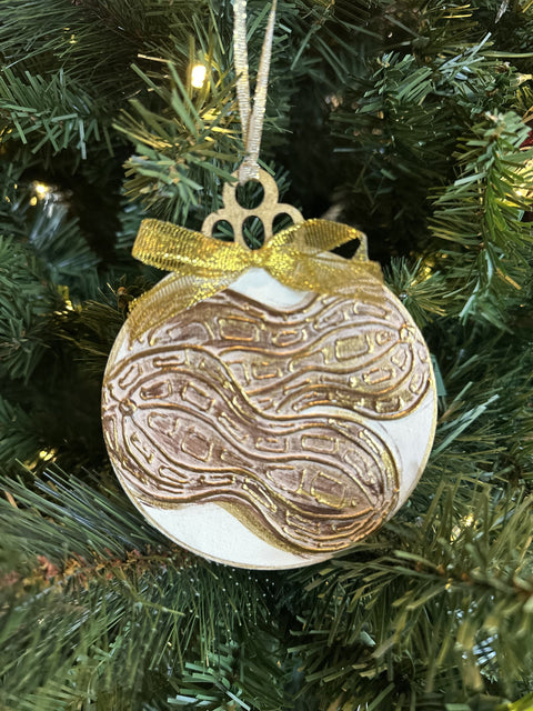 Hand painted Peanut Ornament