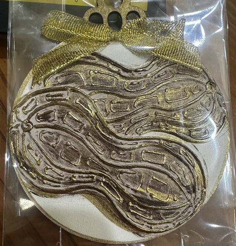 Hand painted Peanut Ornament